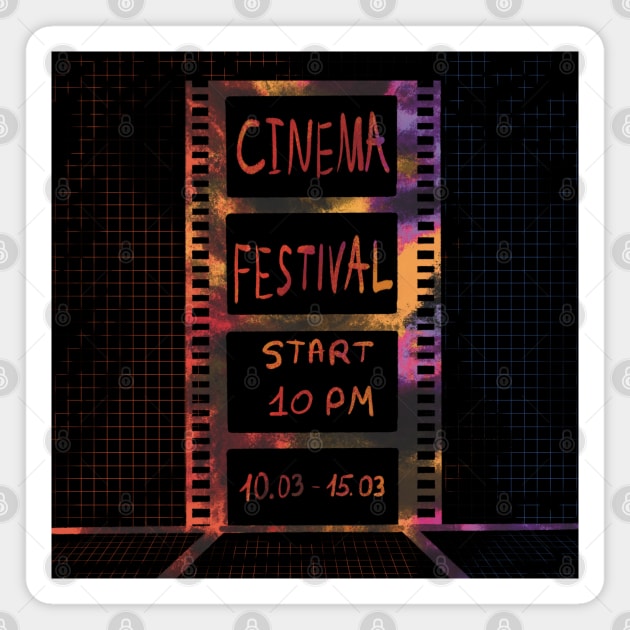 Cinema festival day Magnet by Xatutik-Art